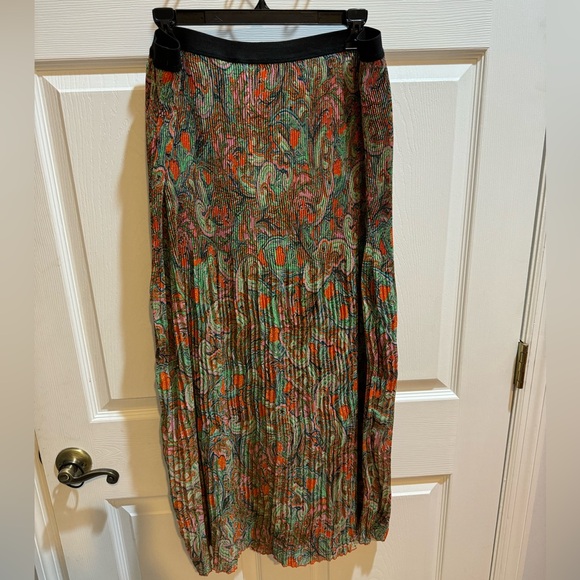 New Directions Large Pleated Maxi Skirt Multicolor - Picture 1 of 2